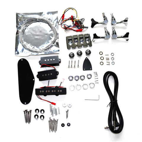 DIY SE Left-Handed Bass Guitar Kit | 4-String Ash Body | Ebony Fingerboard | Chrome Hardware