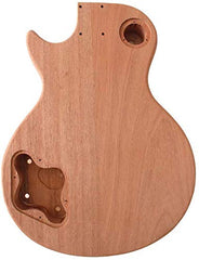 DIY Electric Guitar Kits, LP744BC Style Solid Mahogany body with Flamed Maple Veneer No Soldering Required Black/Chome