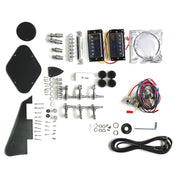 DIY LP Plain Set Neck Guitar Kit | Mahogany Body with Maple Fingerboard | Chrome Hardware & Black Fittings