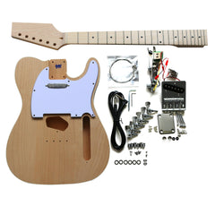 DIY TL6 Guitar Kit | Alder Body with Maple Fingerboard | Chrome Hardware & Choice of Pickguard