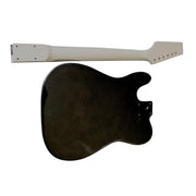 Coban Guitars Electric Guitars DIY Kit TLMB Pre Painted in Metallic Black White Pickguard