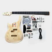 DIY SE Left-Handed Bass Guitar Kit | 4-String Ash Body | Ebony Fingerboard | Chrome Hardware