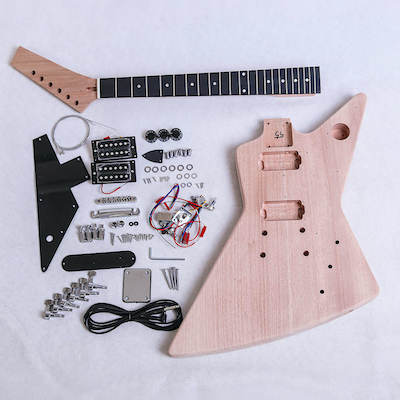 Coban Guitars Electric Guitar DIY Kit EXPBC Chrome Hardware Bolt On Neck