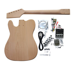 DIY TL6 Guitar Kit | Alder Body with Maple Fingerboard | Chrome Hardware & Choice of Pickguard