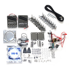 DIY TL Double-Neck Guitar Kit | Paulownia Body | Ebony Fingerboard | Chrome Hardware & White or Black Pickguard