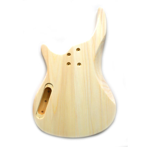 DIY SEF Bass Guitar Kit | 4-String Basswood Semi Hollow Body | Laurel Fingerboard | Chrome Hardware