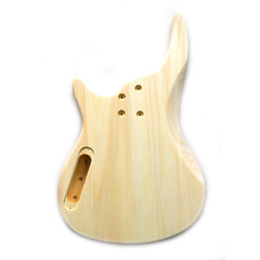 DIY SEF Bass Guitar Kit | 4-String Basswood Semi Hollow Body | Laurel Fingerboard | Chrome Hardware