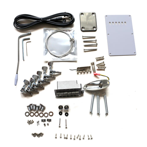 DIY ST4 Guitar Kit | Alder Body with Maple Fingerboard | Chrome Hardware & Choice of Pickguard