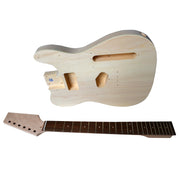DIY TL6 Beginner Guitar Kit | Basswood Body with Laurel Fingerboard | Chrome Hardware & Choice of Pickguard
