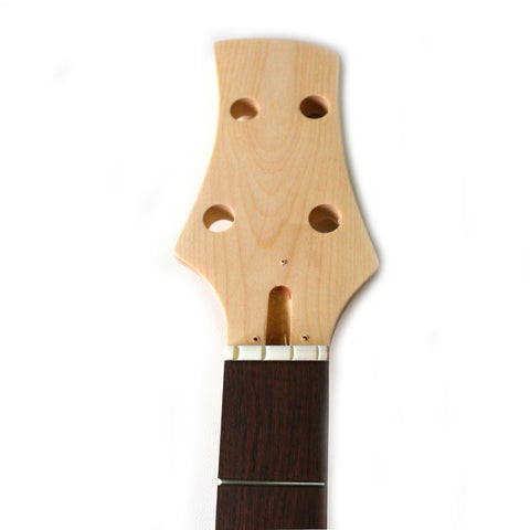 DIY SEF Bass Guitar Kit | 4-String Basswood Semi Hollow Body | Laurel Fingerboard | Chrome Hardware