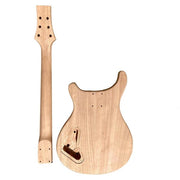 Coban Guitars Electric Guitar DIY Kit PR844 Tune O Matic Bolt On Neck Flamed Maple Chrome