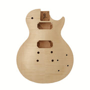 Coban Guitars Electric Guitar DIY Kit LP744B Flamed Maple Gold / Black Fittings