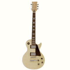 Coban Guitars Electric Guitar DIY Kit LP744B Flamed Maple Chrome / Black Fittings