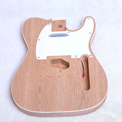 Coban Guitars Electric Guitars DIY Kit TL6 Ash Body with White Pickguard and Chrome Hardware