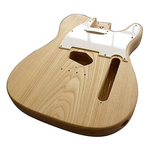 Coban Guitars Electric Guitars DIY Kit TL6 Ash Body with White Pickguard and Chrome Hardware