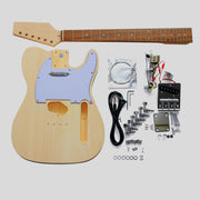DIY TL6 Beginner Guitar Kit | Basswood Body with Laurel Fingerboard | Chrome Hardware & Choice of Pickguard