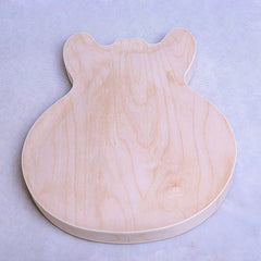 Electric Semi Hollow DIY Guitar Kit ES240 Mahogany Body Quilted Maple Veneer Gold Hardware Black Fittings