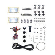 Coban Guitars ES233 Left-Handed Semi-Hollow Electric DIY Guitar Kit – Mahogany Body, Flamed Maple Veneer, Chrome Hardware, Black Fittings