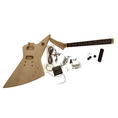 Electric Guitar DIY Kit EXP1W Chrome Hardware White Fittings