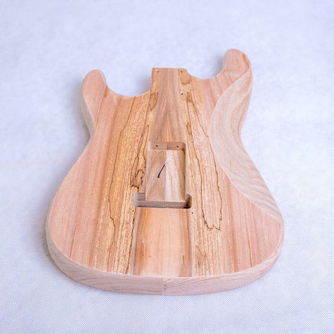 Electric Guitars DIY Kit ST4SS Ash Body Spalted Maple both Sides Red Pearl Pickguard