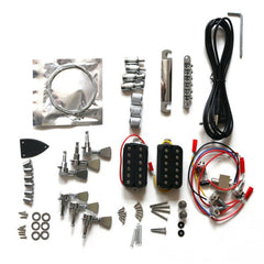 Electric Guitar DIY Kit FV1W Flamed Maple Chrome White Pick