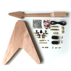 Coban Guitars Electric Guitar Kit – FVM Mahogany Body & Neck, Bolt-On Design, Gold Hardware, Black Pickguard Included