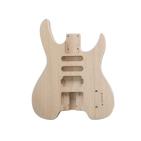 Coban Guitars Electric Guitar DIY Headless Kit Ash Body Hardware Black