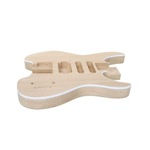 Coban Guitars Electric Guitar DIY Headless Kit Ash Body Hardware Black