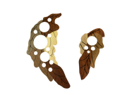 Wooden Leaves Pickguard Scratch Plate for Acoustic Guitar left and right sides