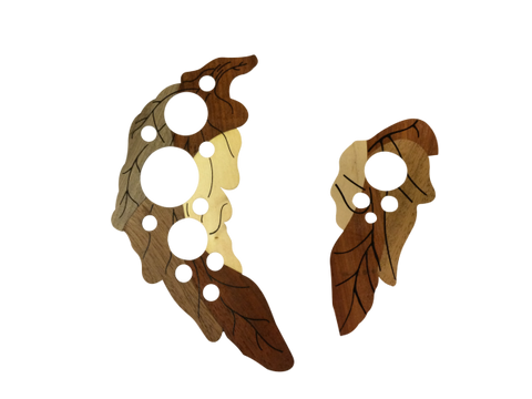 Wooden Leaves Pickguard Scratch Plate for Acoustic Guitar left and right sides