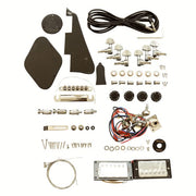 Coban Guitars Electric Guitar DIY Kit LP740 Flamed Chrome Black Fittings