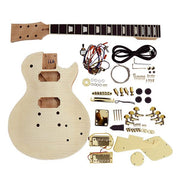 Coban Guitars Electric Guitar DIY Kit LP744B Flamed Maple Gold Cream Fittings