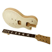 Coban Guitars Electric Guitar DIY Kit LP740 Flamed Gold Cream Fittings