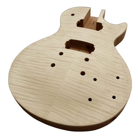 Coban Guitars Electric Guitar DIY Kit LP740 Flamed Gold Cream Fittings