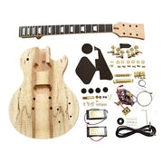 Coban Guitars Electric Guitar DIY Kit LP710 Spalted Maple Gold Black Fitting