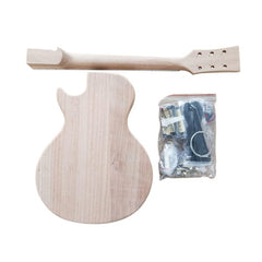 Electric Guitar DIY Kit Semi hollow LPSH Flamed Maple Veneer Gold Fittings Non Soldering