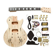 Coban Guitars Electric Guitar DIY Kit LP711B Spalted Gold Black Fittings