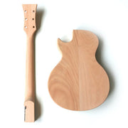 Electric Guitar DIY Kit Semi hollow LPSH Flamed Maple Veneer Gold Fittings Non Soldering