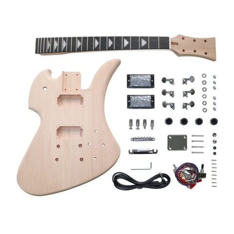 Coban Guitars Electric Guitar DIY Kit MK1 – Mahogany Body, Ebony Fingerboard, 2 x Humbucker Pickups, 22 Frets, 24.75″ Scale Length