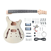 Electric Semi Hollow DIY self build guitar Kit PRSH8FS Flamed Maple LP Tune-o-matic bridge