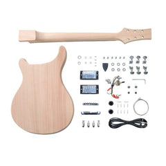 Coban Guitars Electric Semi Hollow Guitar DIY Kit Tune-o-matic bridge PRSH9SM LP Spalted Maple Chrome Hardware