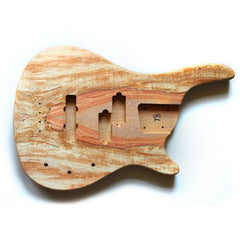 Electric Bass Guitar DIY Kit Coban Guitars SE901 Bass Guitar Kit Ash Body Spalted Maple Chrome Fittings NO Soldering