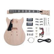 Coban Guitars Electric Guitar DIY Kit SG55 LEFT HANDED Mahogany Hardware Chrome with Black Fitting