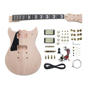Coban Guitars Electric Guitar DIY Kit SG55 LEFT HANDED Mahogany Hardware Gold with Black Fitting