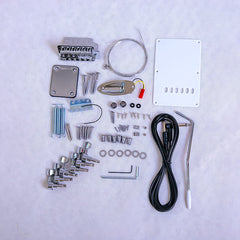 Coban Guitars Build Your Own DIY Electric Guitar Kit ST4 Strat Style Ash Body Ebony Fingerboard White Pickguard Non Soldering Chrome Hardware Guitar Making Kit