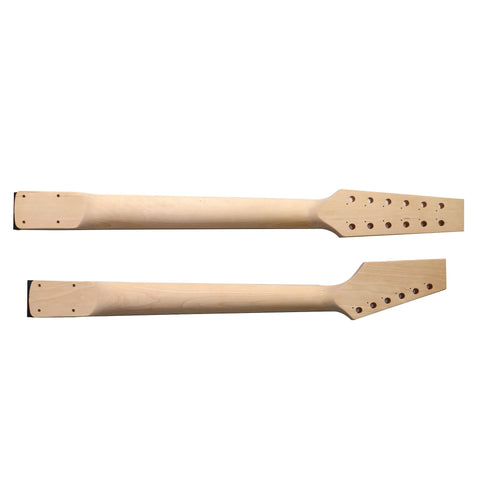 DIY ST Double-Neck Guitar Kit | Paulownia Body | Ebony Fingerboard | Chrome Hardware & White or Black Pickguard