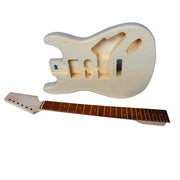 DIY ST Beginner Guitar Kit | Basswood Body with Laurel Fingerboard | Chrome Hardware & HSS Pickup | Choice of Pickguard