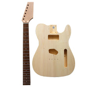 DIY TL6 Beginner Guitar Kit | Basswood Body with Laurel Fingerboard | Chrome Hardware & Choice of Pickguard