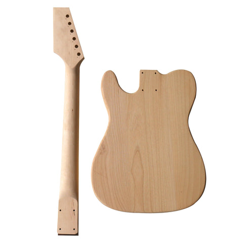 DIY TL6 Guitar Kit | Alder Body with Maple Fingerboard | Chrome Hardware & Choice of Pickguard