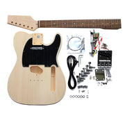 DIY TL6 Beginner Guitar Kit | Basswood Body with Laurel Fingerboard | Chrome Hardware & Choice of Pickguard